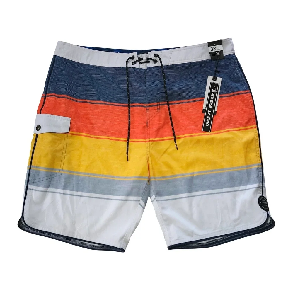 NEW Rip Curl State Park 3.0 Board Shorts Size 38 Striped Tillys Swim Surf
